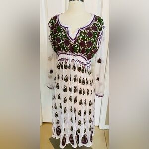 Elegant Floral Embroidered Dress